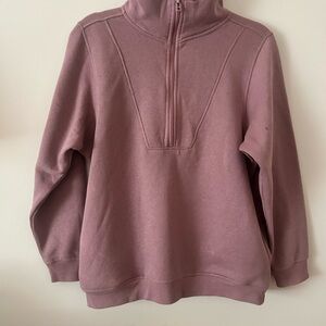 Women's Mauve Half-Zip Sweater
